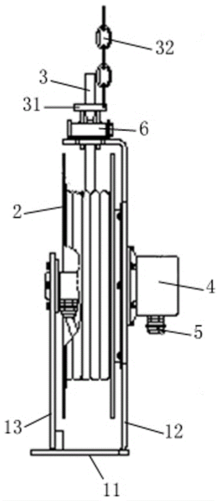 Cable reeling device and elevating antenna system provided with the same