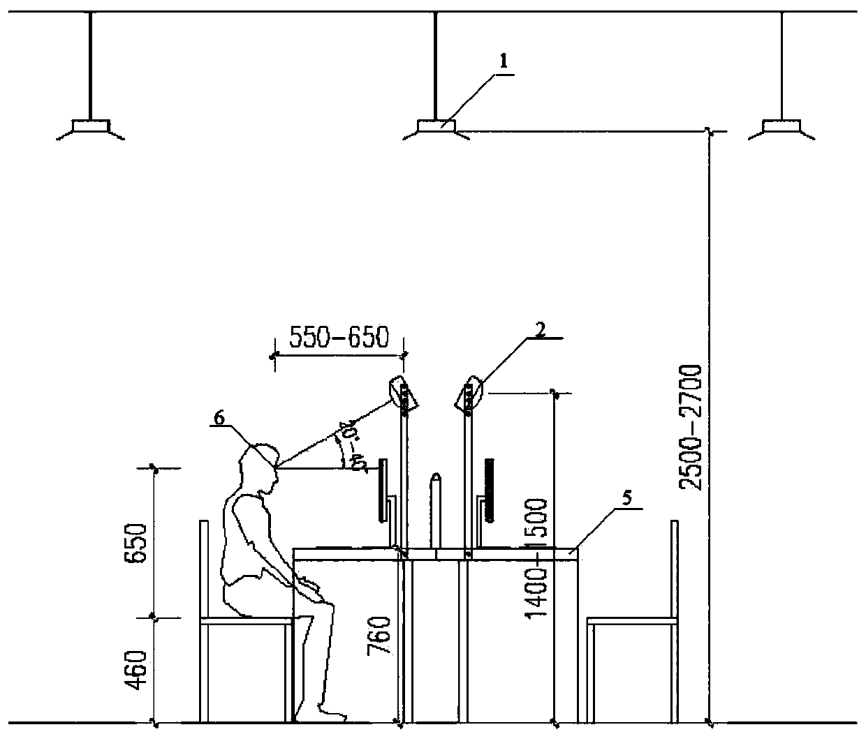 An office lighting system and method