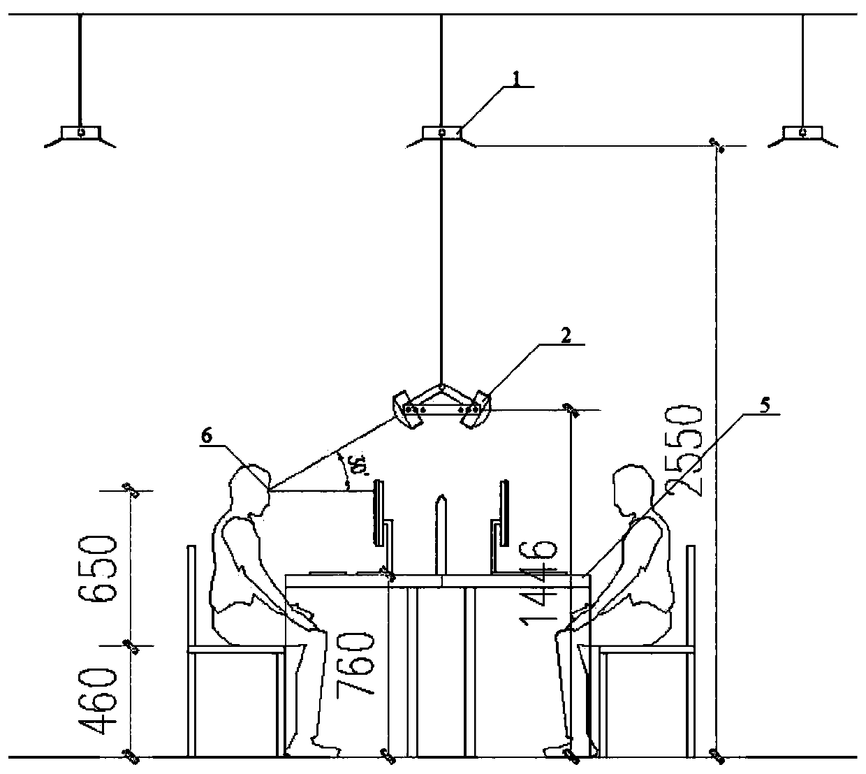 An office lighting system and method