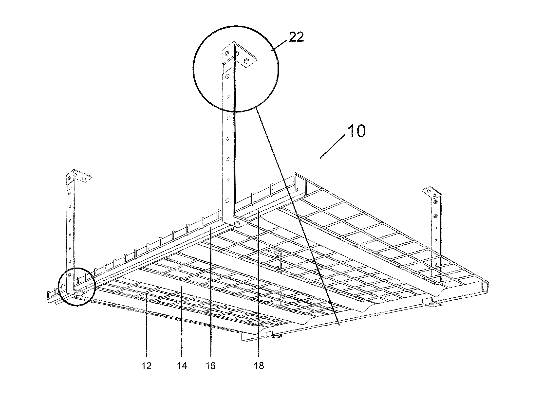 Slot channel overhead storage platform