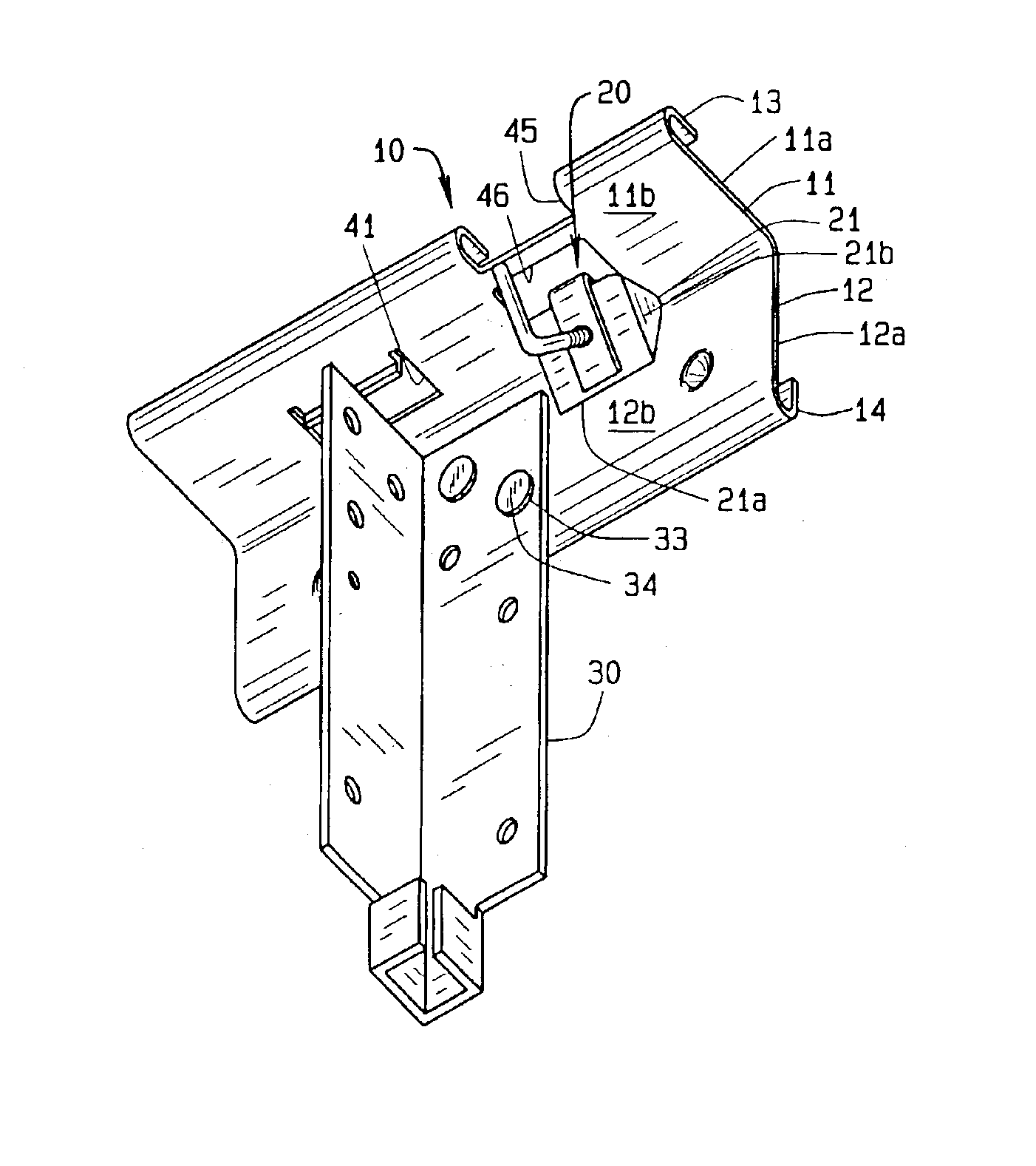 Fastener and support leg for adjustable cross bar for bed rails and frames