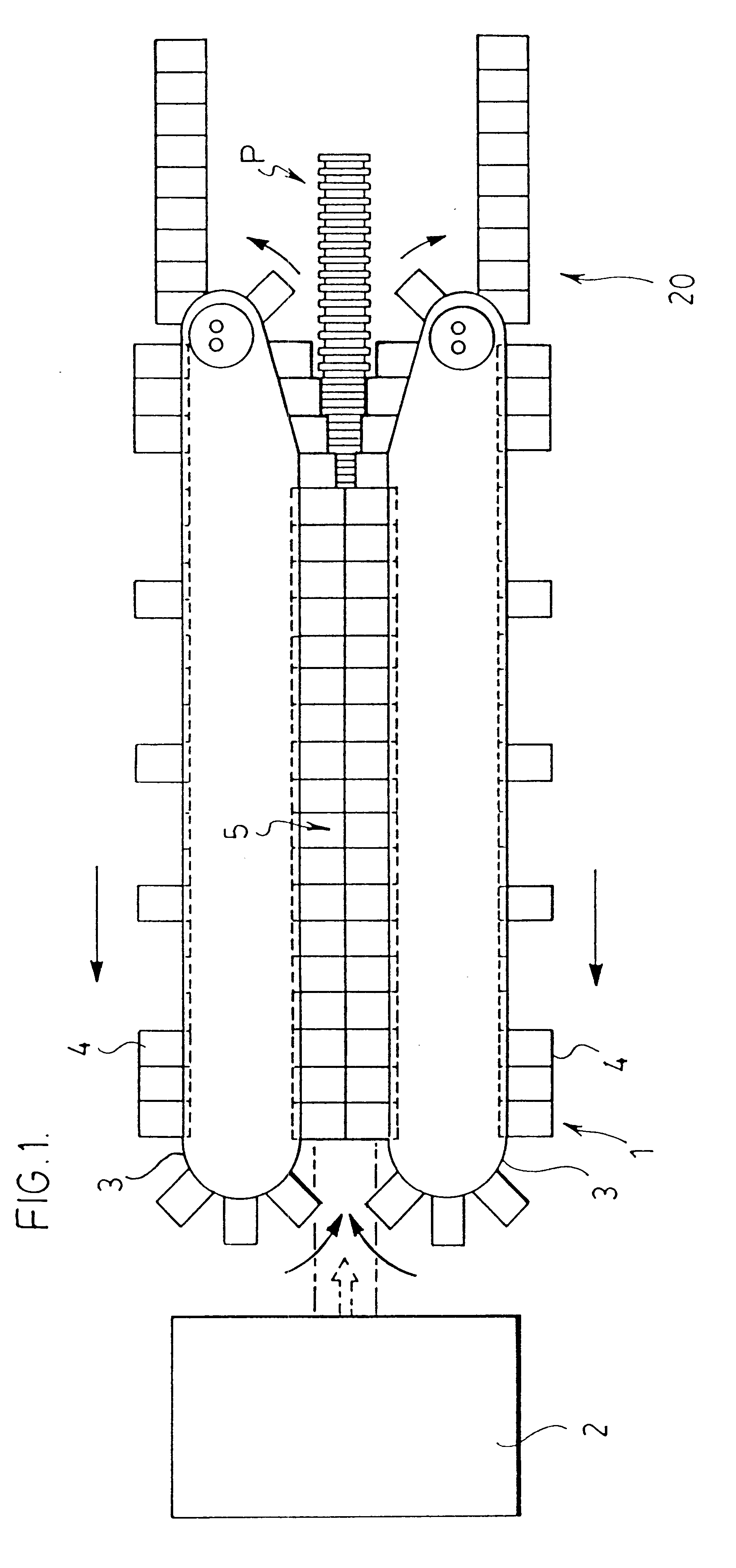 Molding apparatus with mold block section transfer system