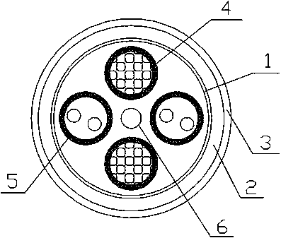 Feeder type optical power composite cable for 4G (fourth generation)