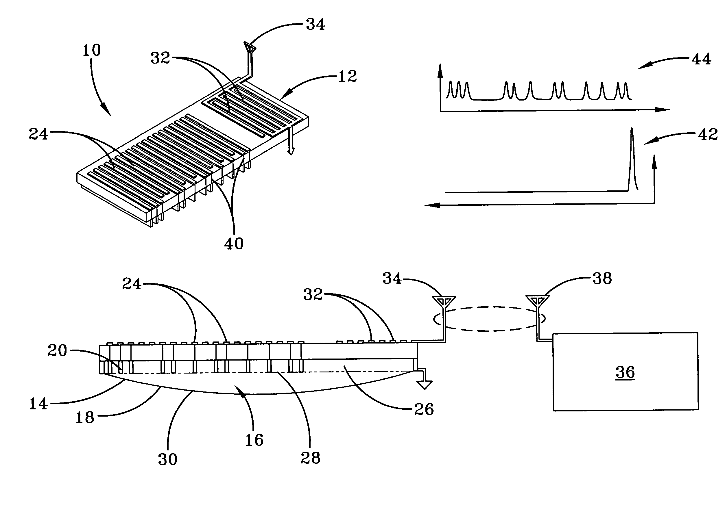 Passive tire pressure sensor and method