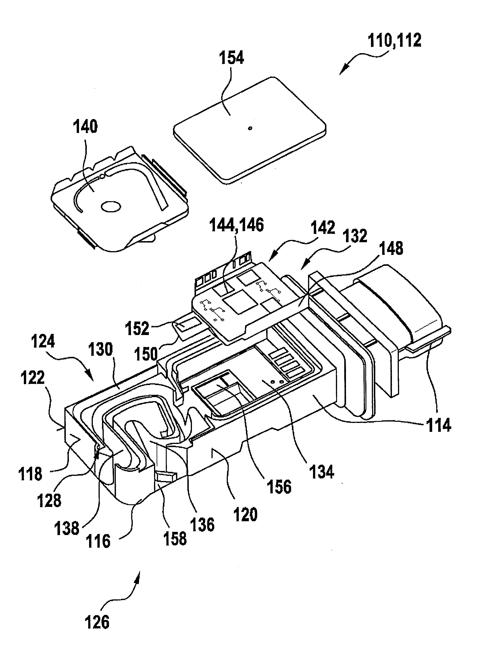 Sensor device for detecting a flow property of a fluid medium