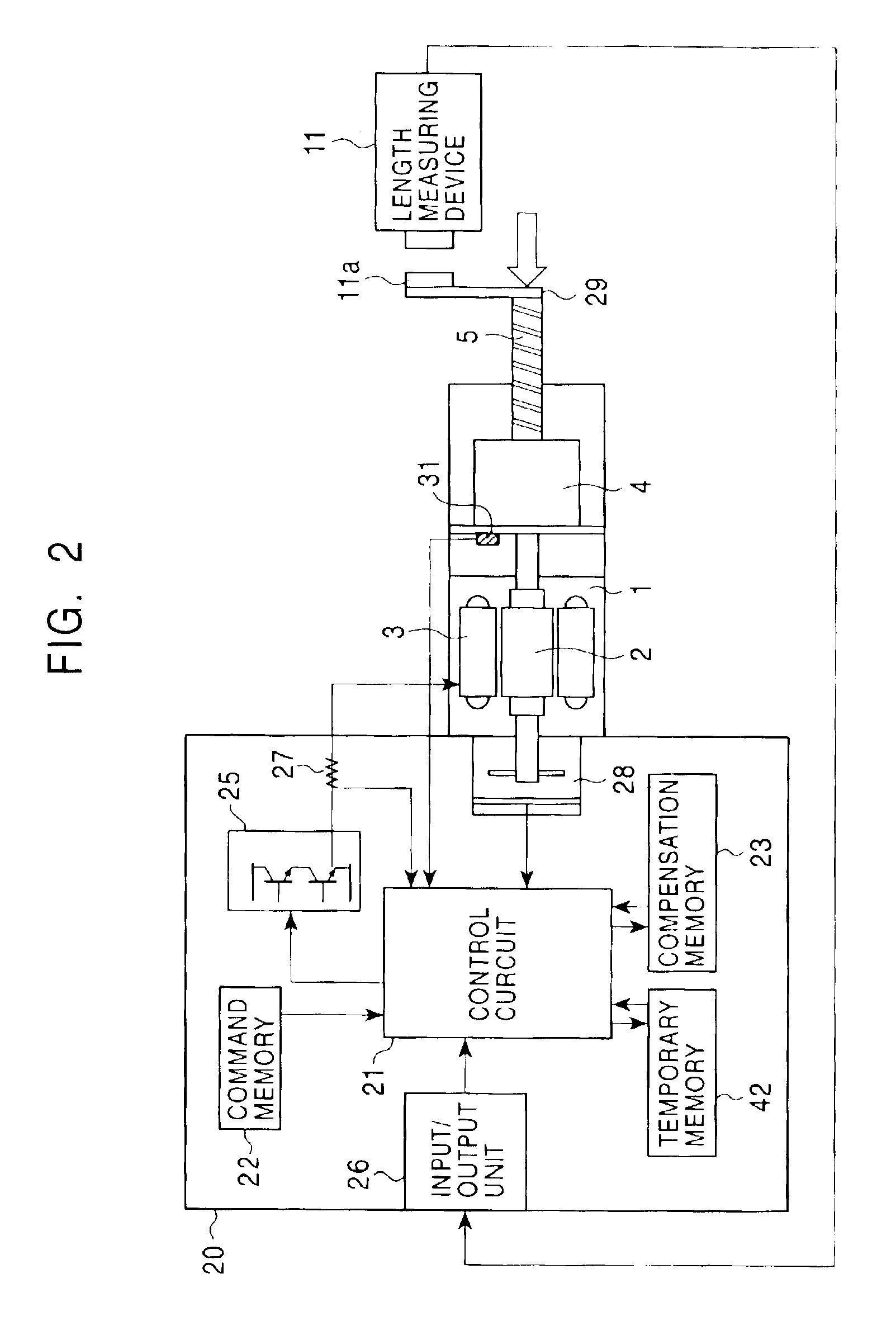 Control device-built-in cylinder servo motor