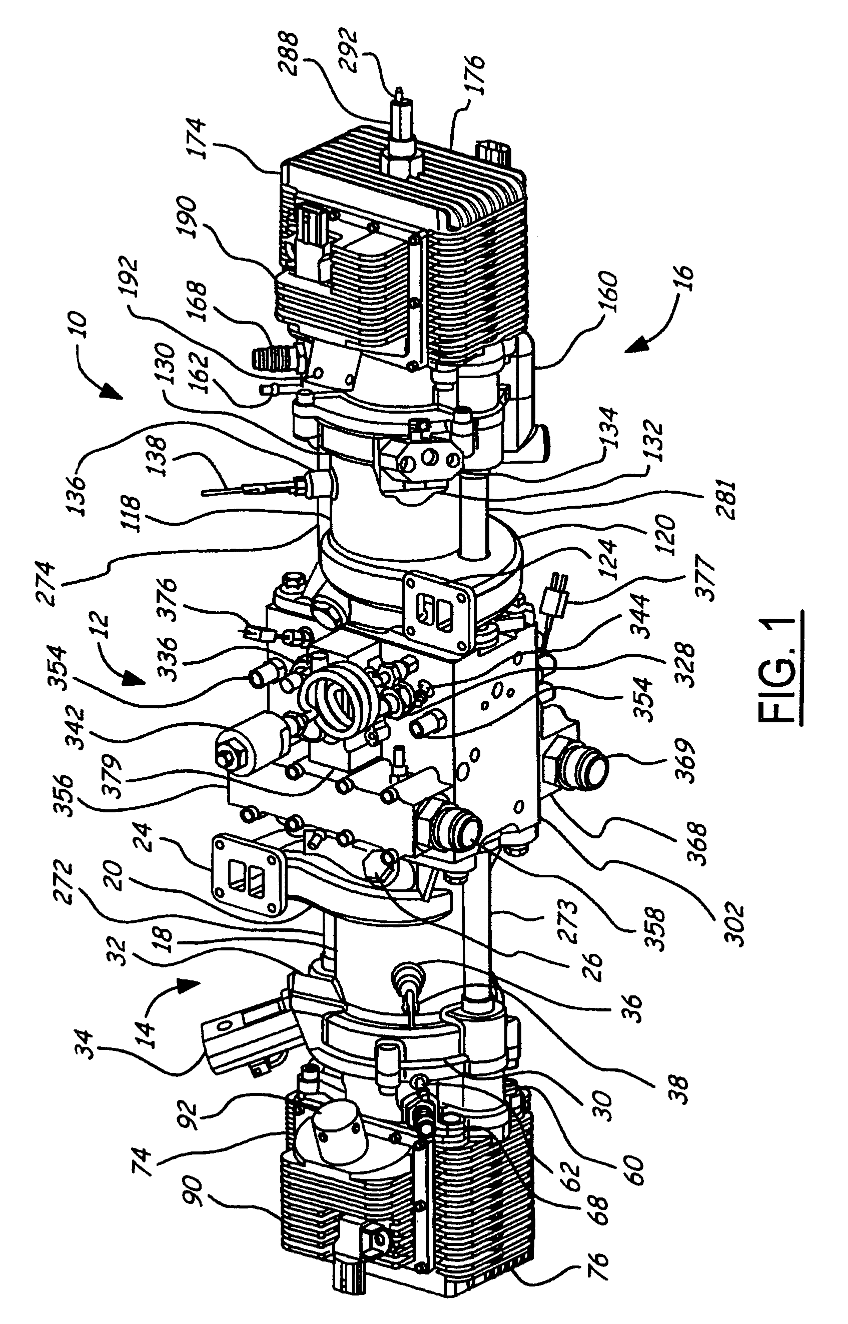 Sodium cooled pistons for a free piston engine