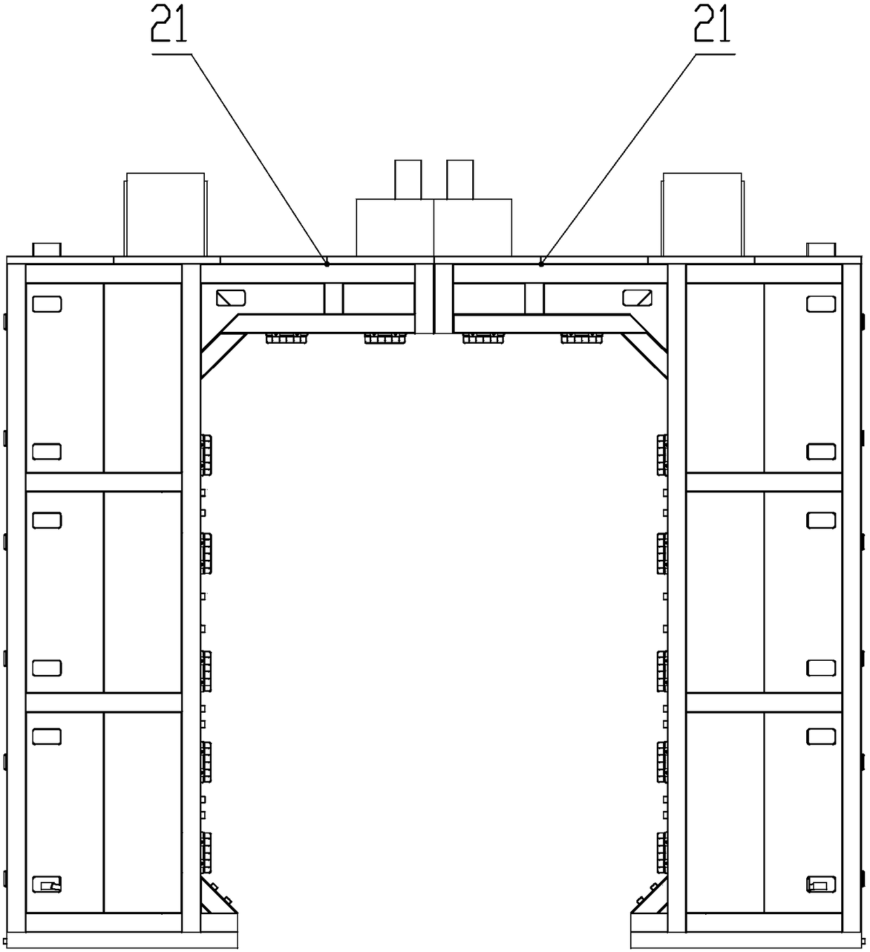 Modular passenger car gas catalytic flameless infrared radiation heating fast drying chamber