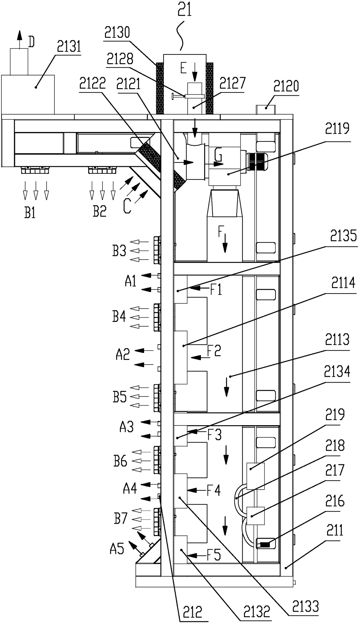 Modular passenger car gas catalytic flameless infrared radiation heating fast drying chamber