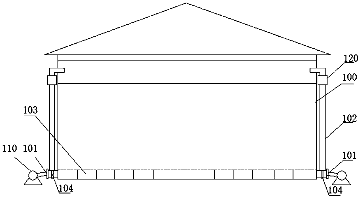 Inner circulation low temperature grain storage system and method