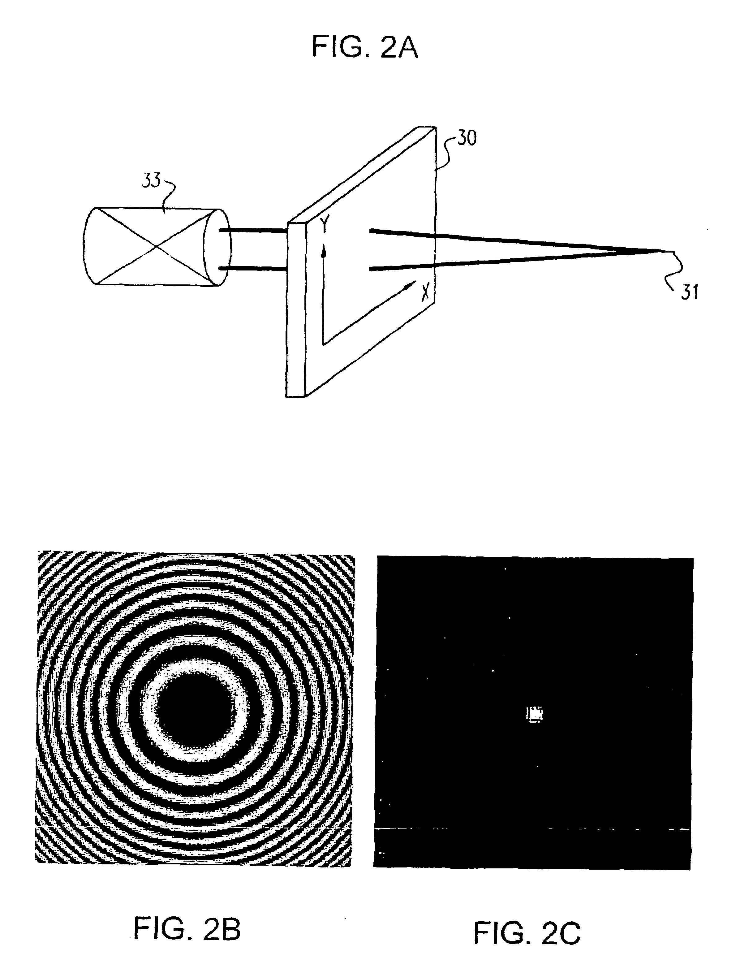 Intravolume diffractive optical elements