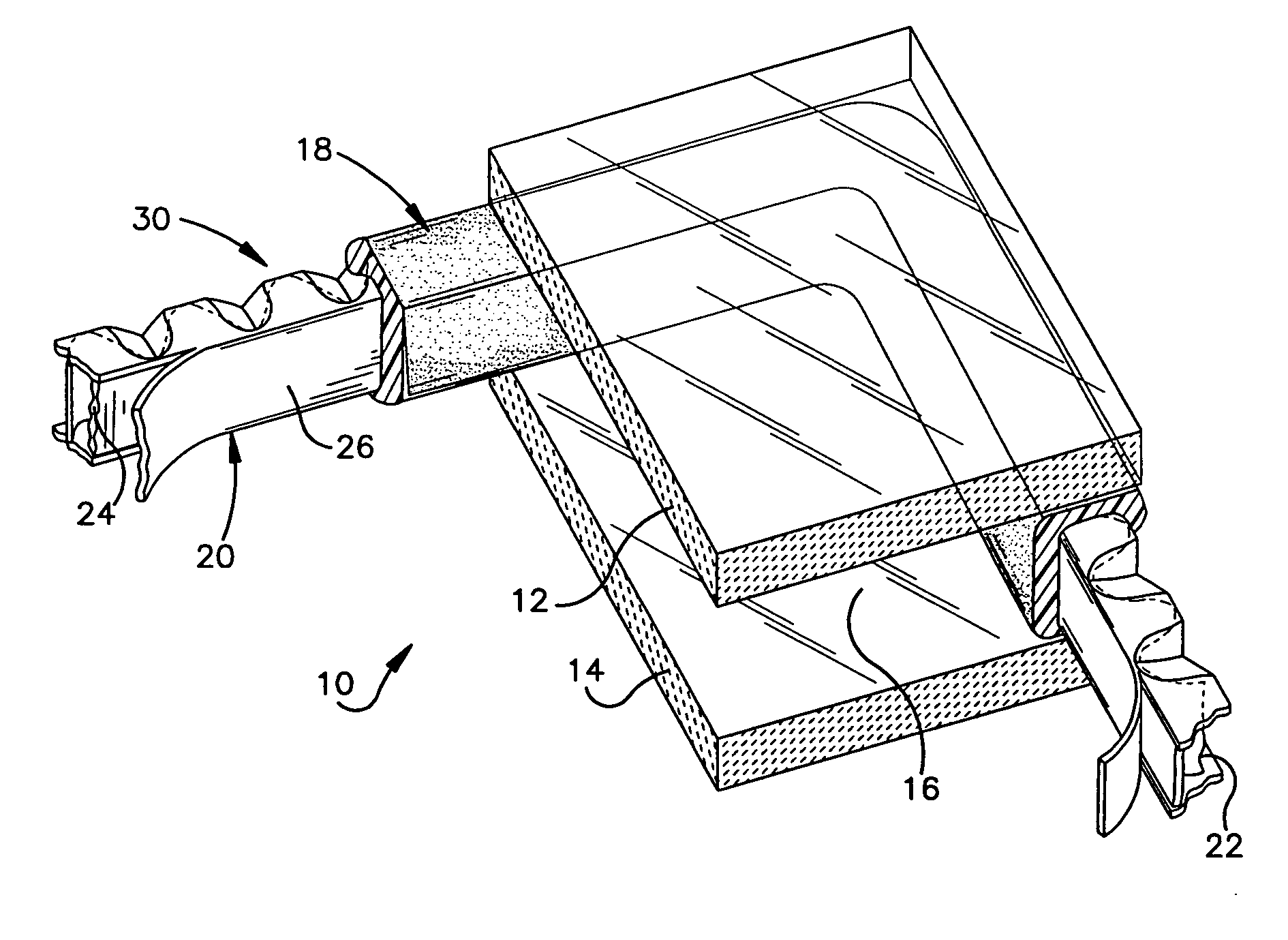 Continuous flexible spacer assembly having sealant support member