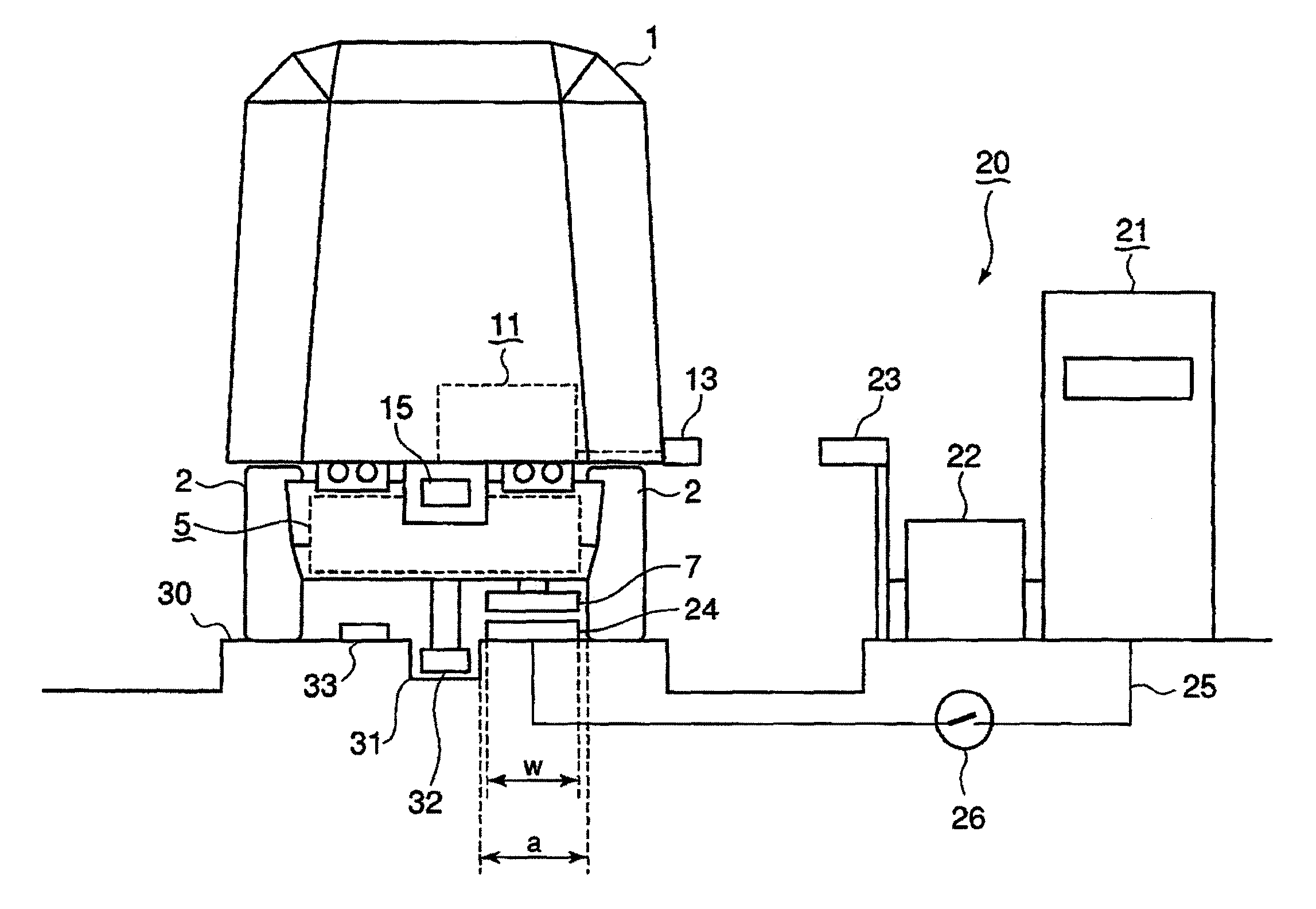 Non-contact type power feeder system for mobile object