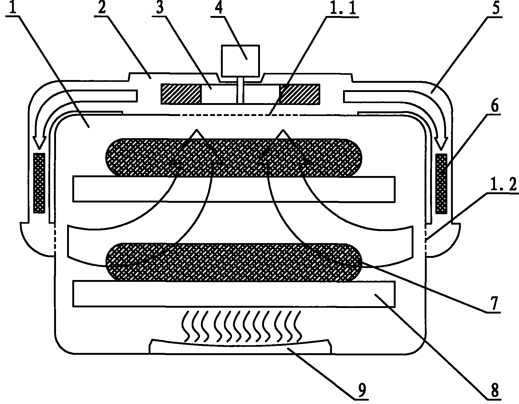 Hyperthermia steam hot wind convection type electric steaming furnace