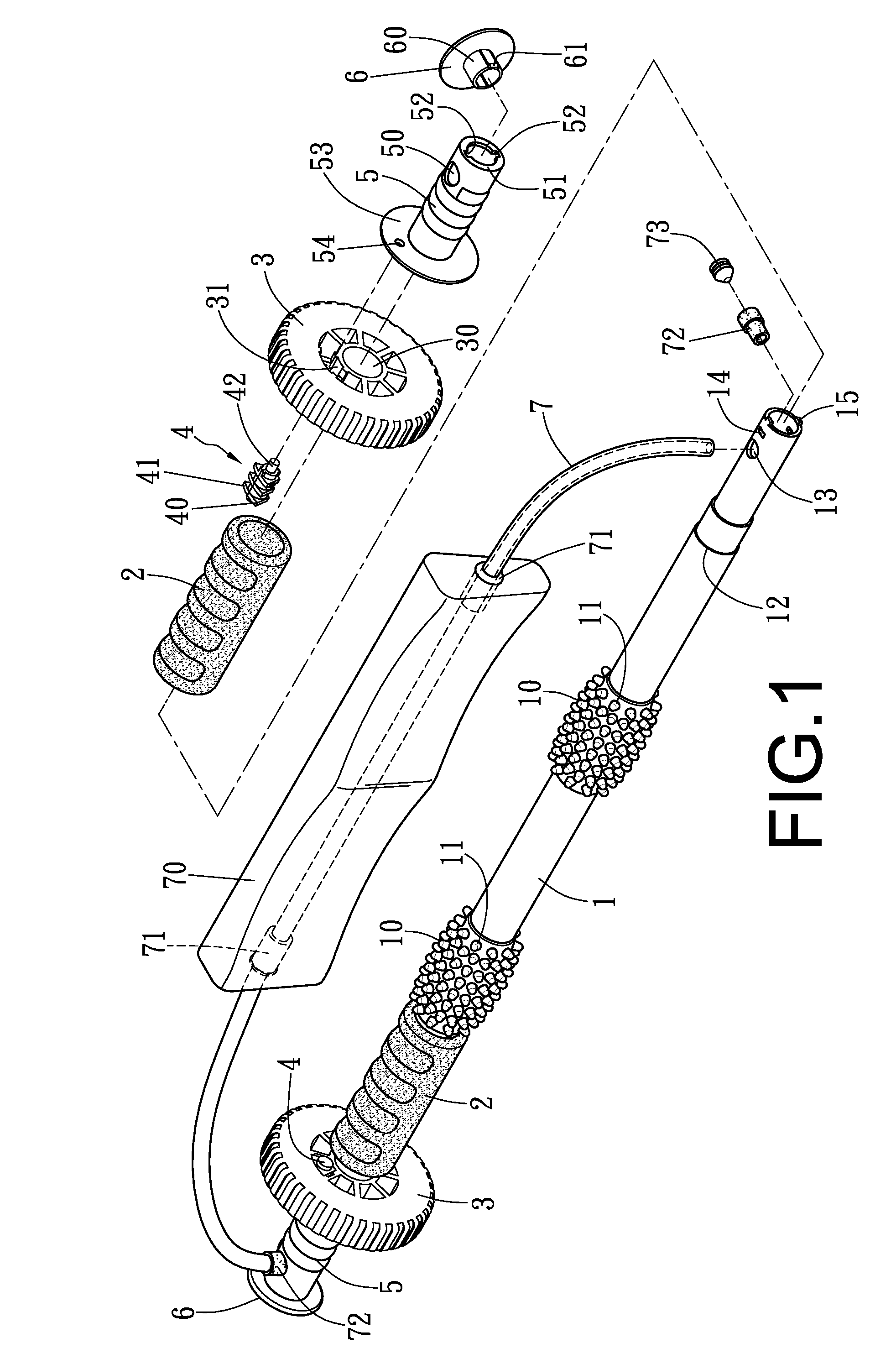 Massaging body-gym apparatus