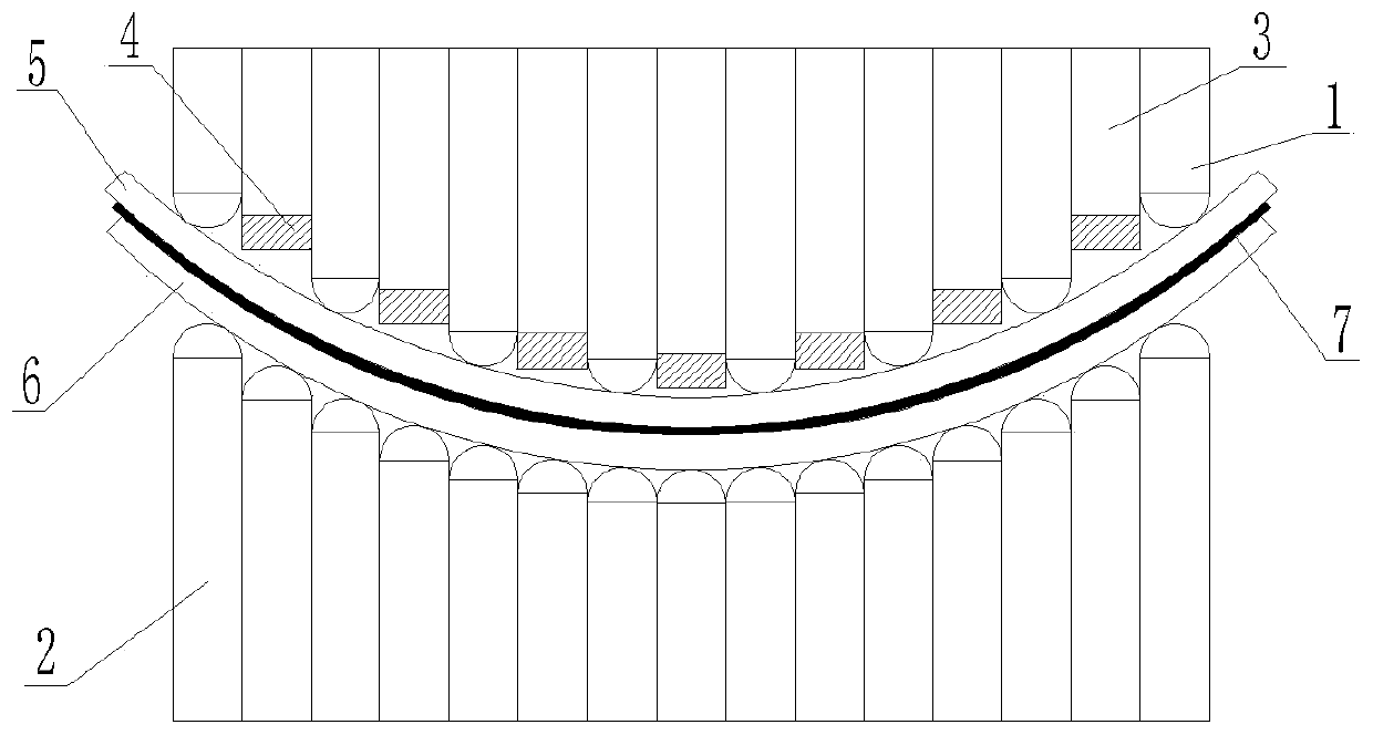 Electromagnetic-multipoint composite forming device and forming method for sheet material