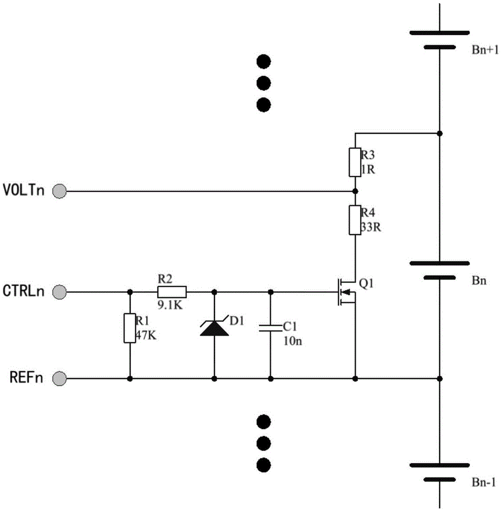 Passive equalization circuit for battery management system