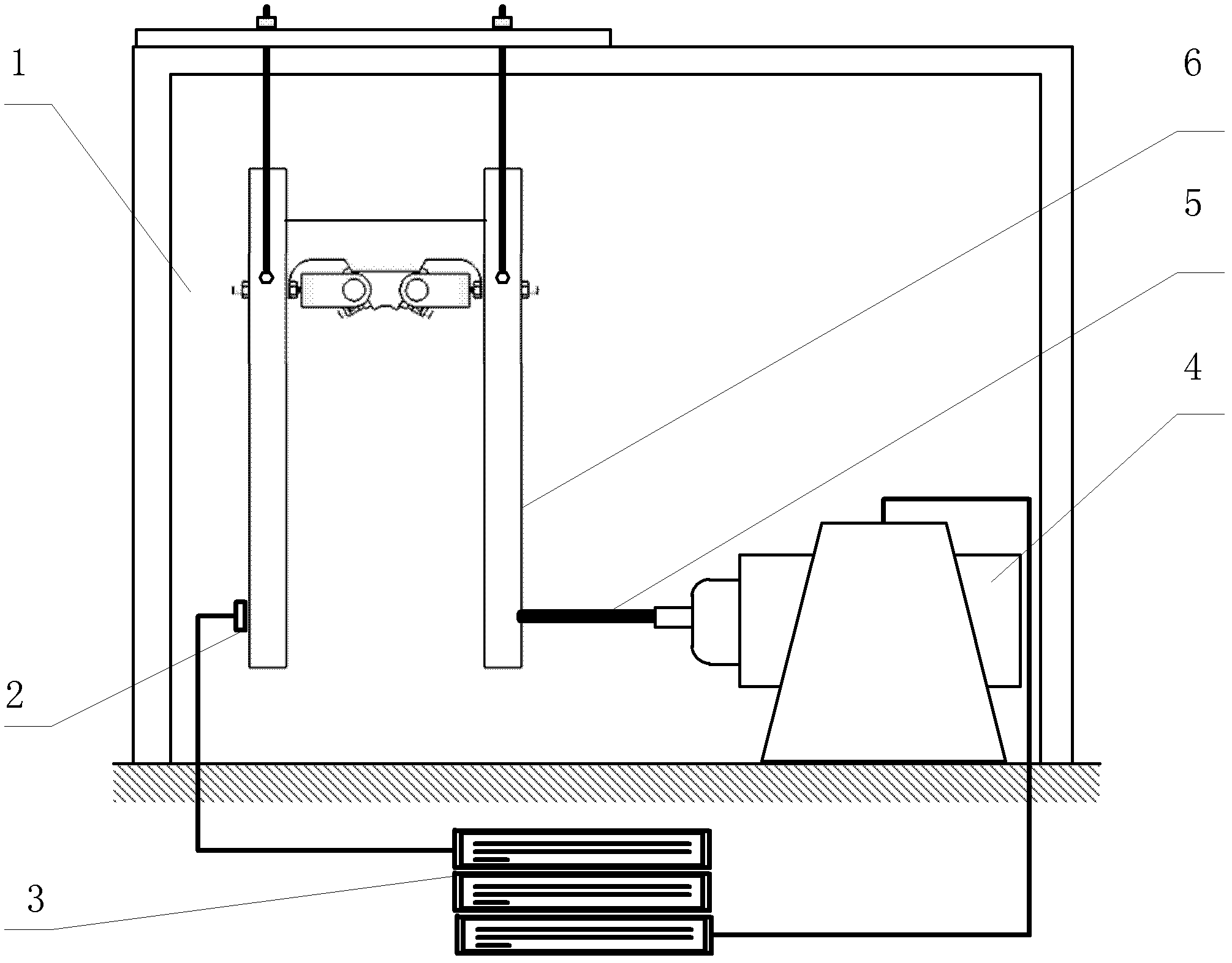 Jogging fatigue simulation experiment system of resonant internal combustion engine