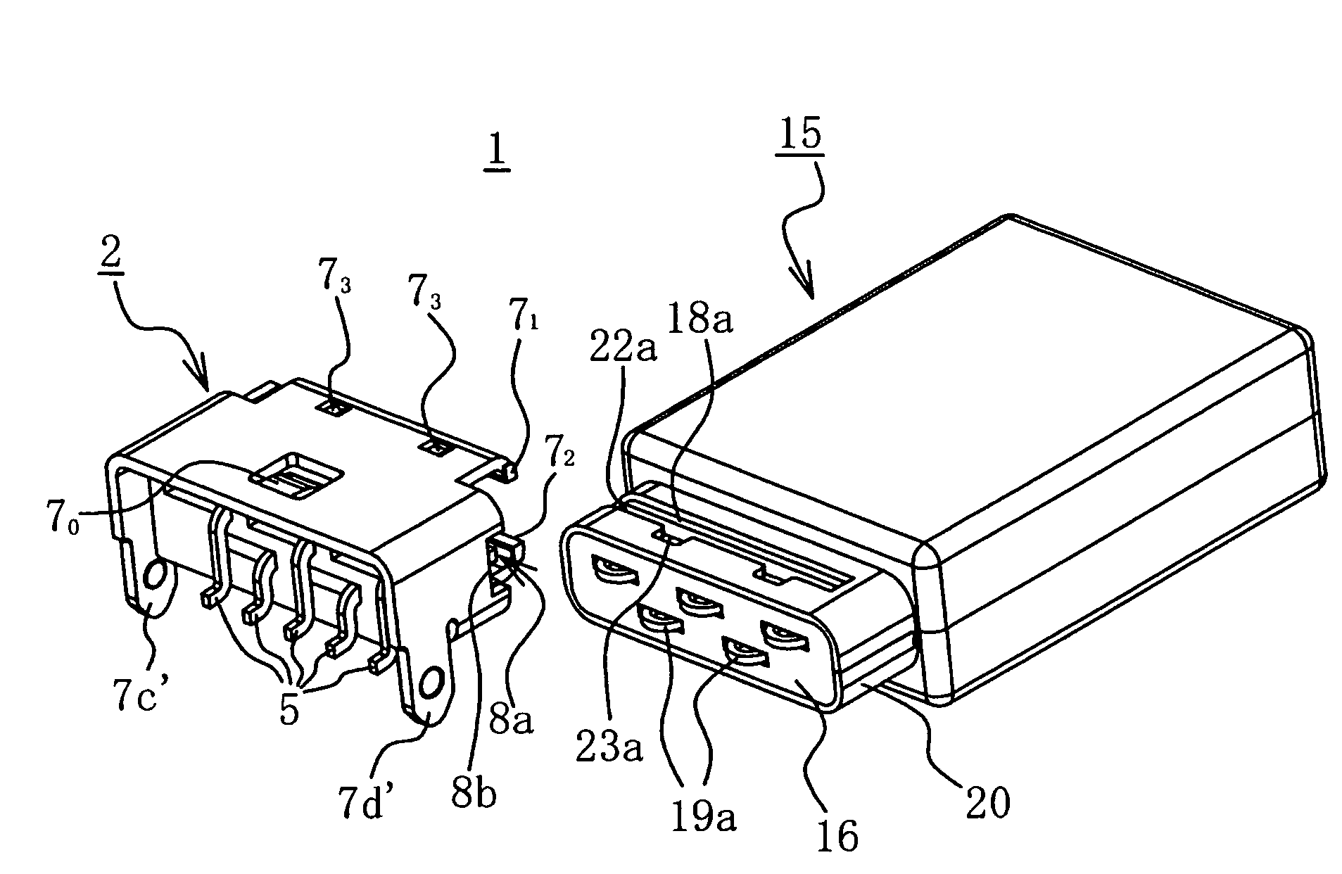 Female connector and male connector