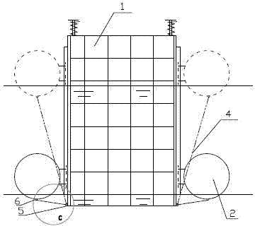 Buoy type deepwater single-wall steel cofferdam construction method