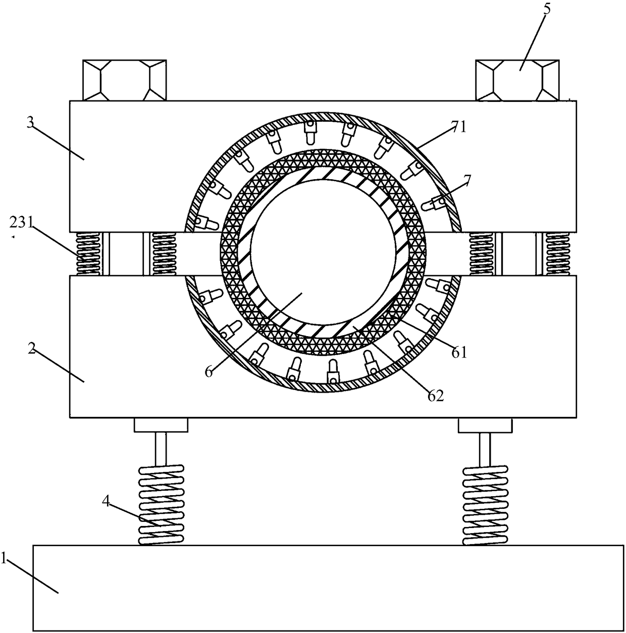 Heavy anti-vibration pipe clamp