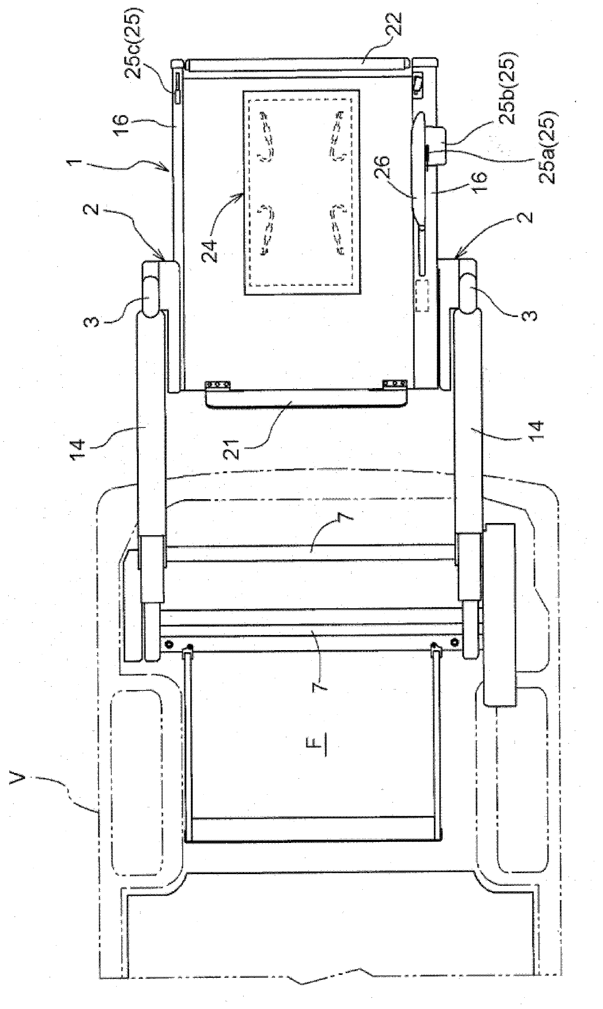 Vehicular elevating device