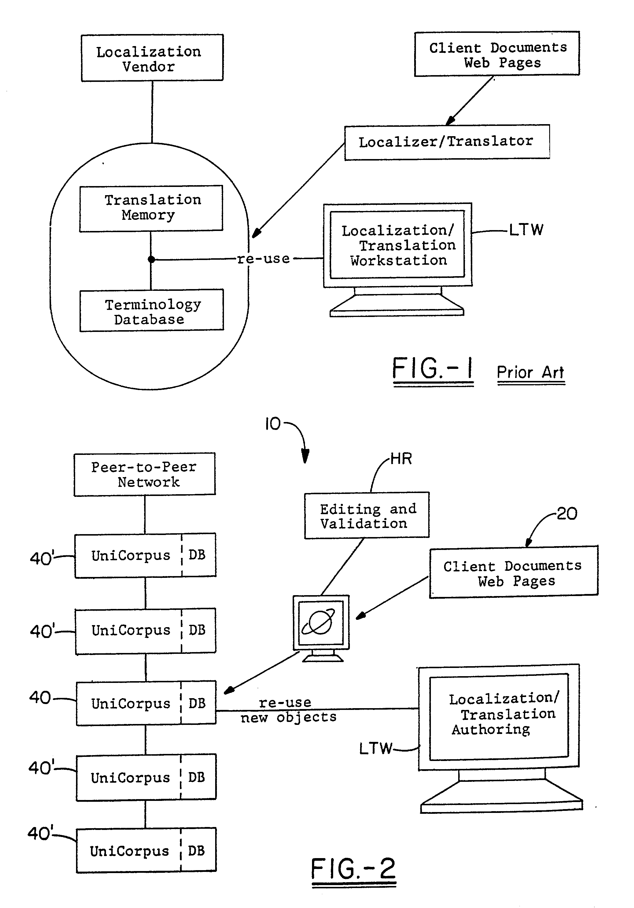Process for the document management and computer-assisted translation of documents utilizing document corpora constructed by intelligent agents