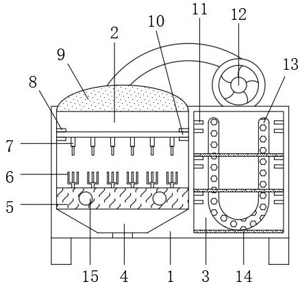 A spraying device for spring processing