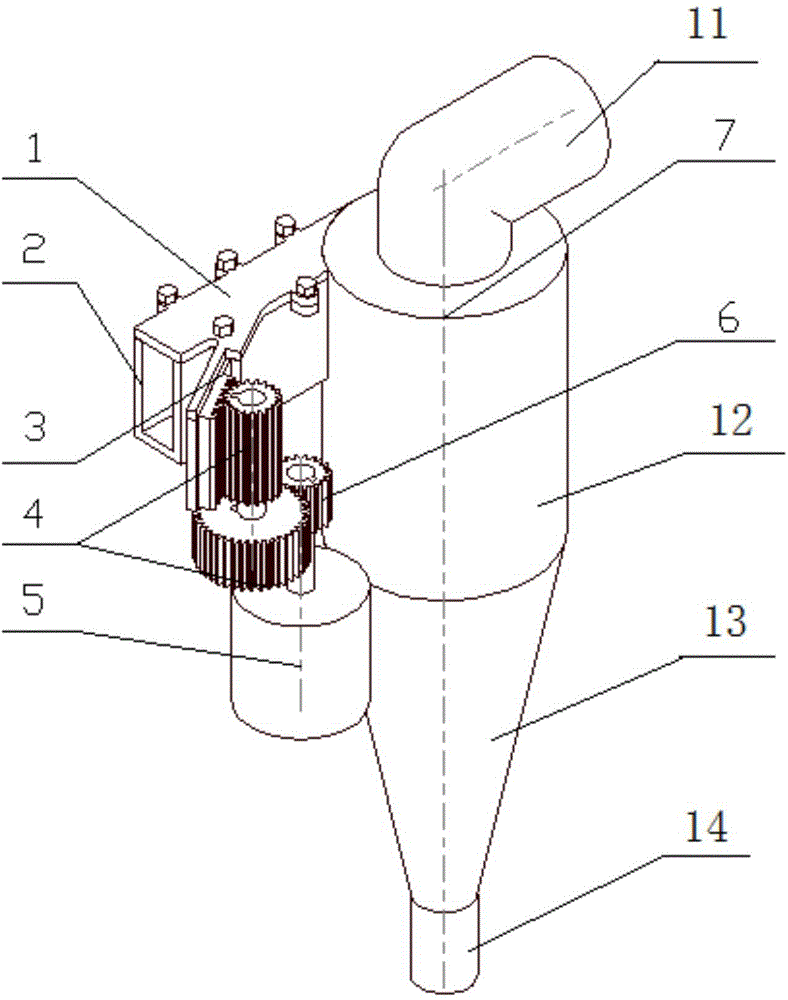 Variable inlet cross-section oil-gas separator