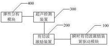 Transient shearlet excitation system and transient shearlet excitation method based on ring external vibration