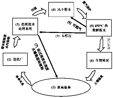 Method for remedying tidal flat plants and recycling organic pollutions