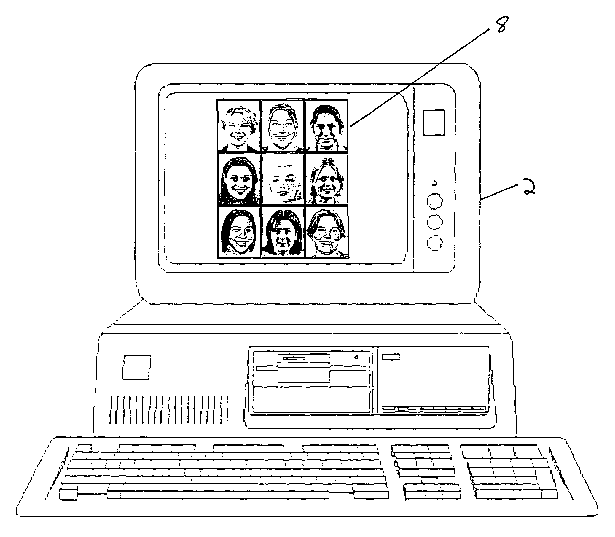 Distributed client/server computer network