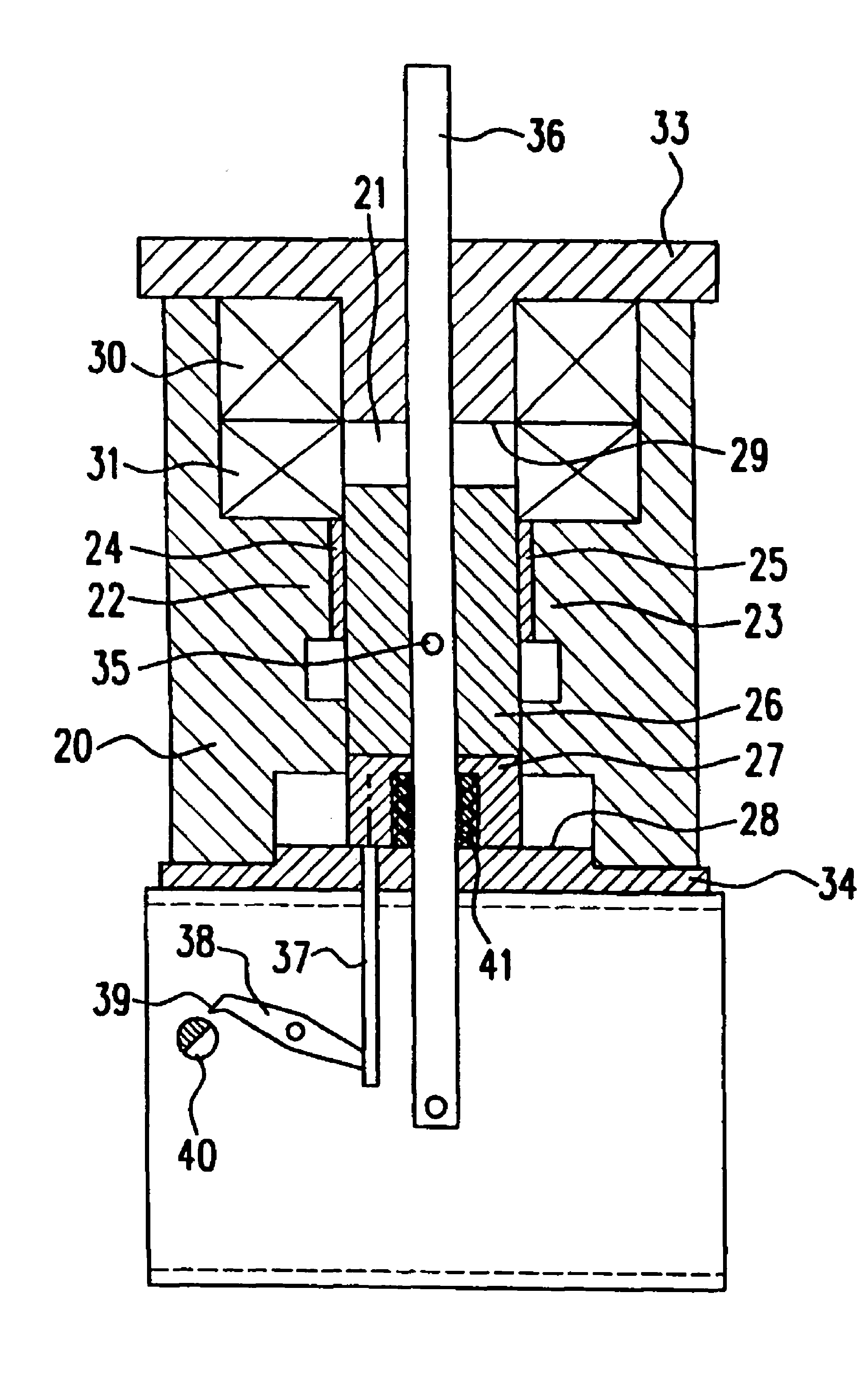 Bistable magnetic drive for a switch