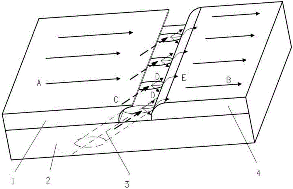 Arched groove gas film cooling structure for turbine blades