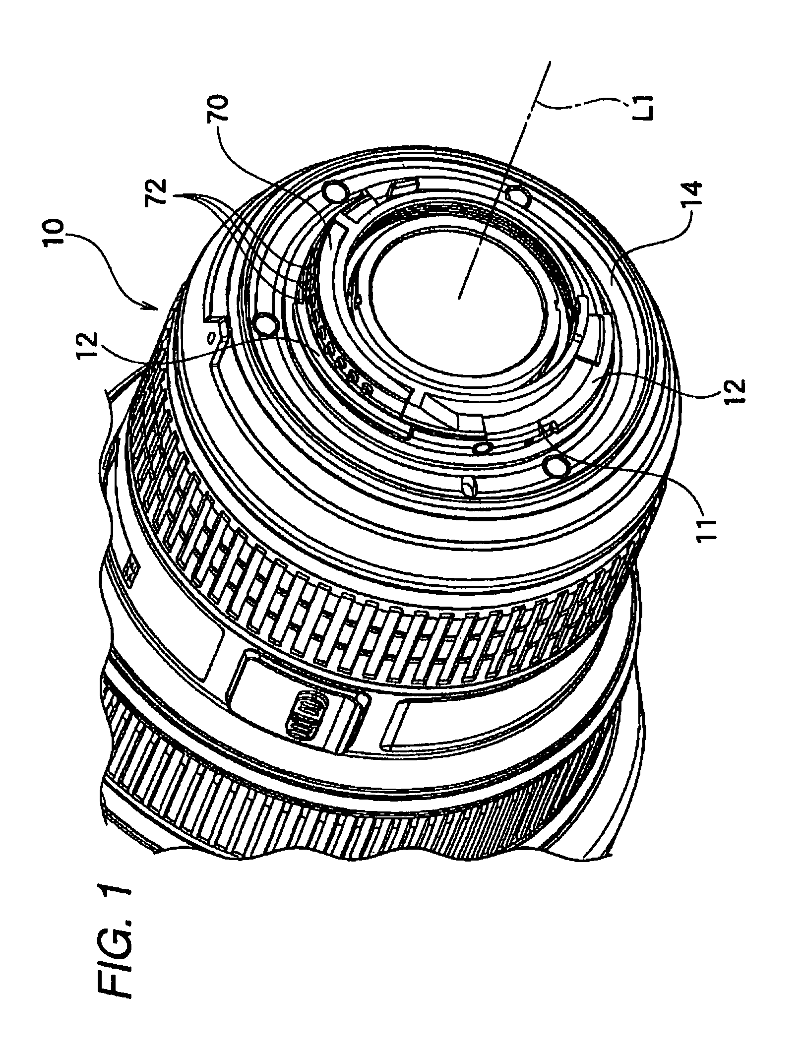 Photographic device and camera body having rectangular shaped opening, lens barrel attached to the same, and production method of the photographic device and the lens barrel