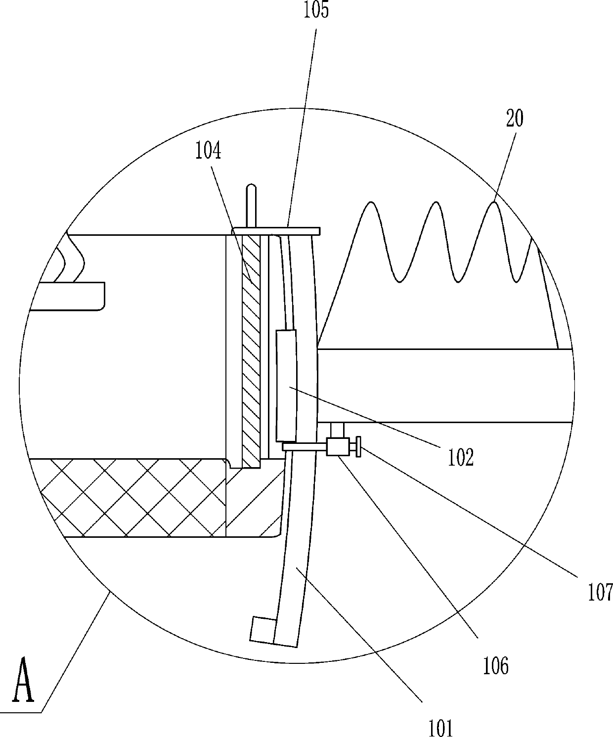 Soybean screening device for oil pressing