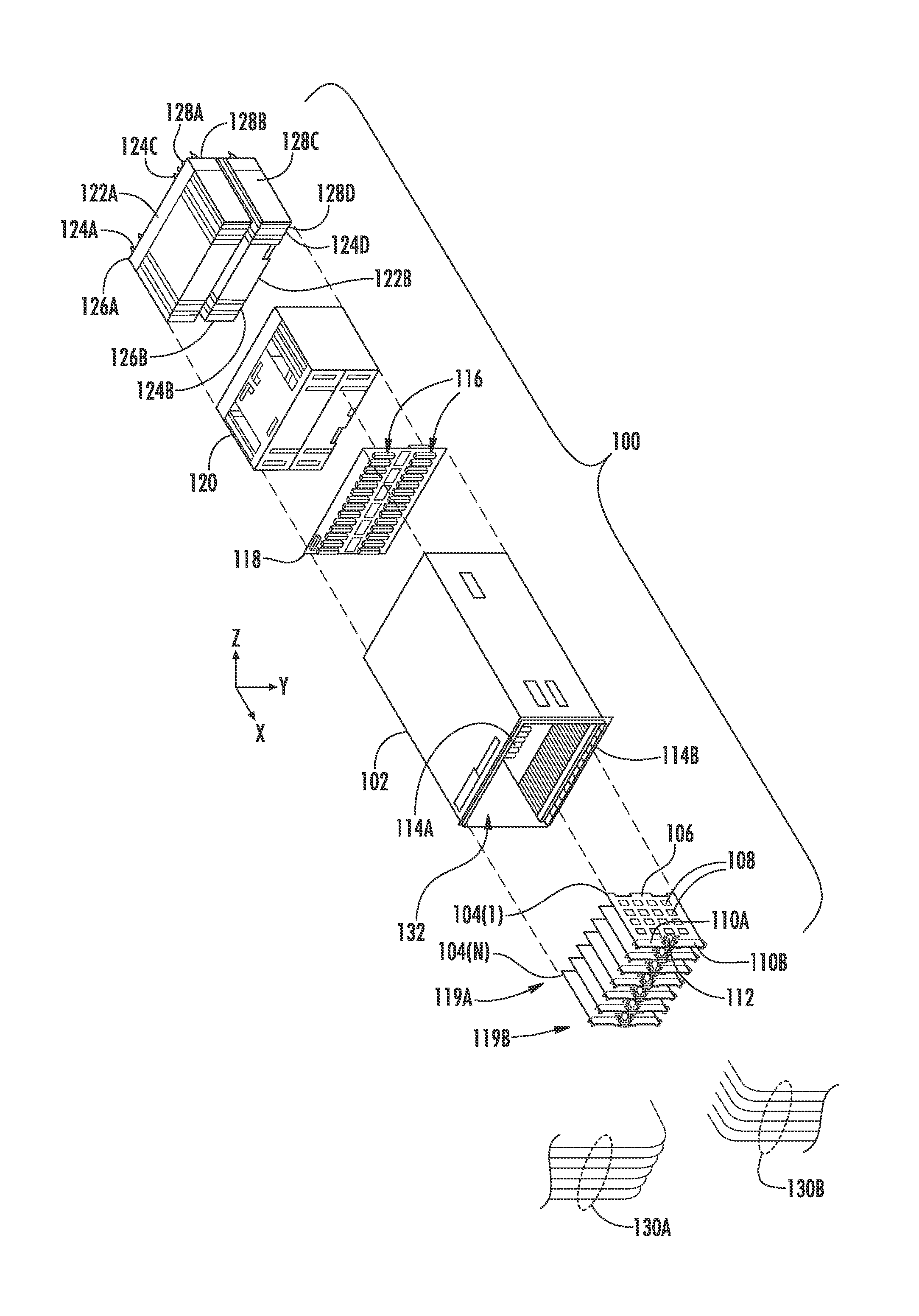 Modular elements employing latches with flexure bearings