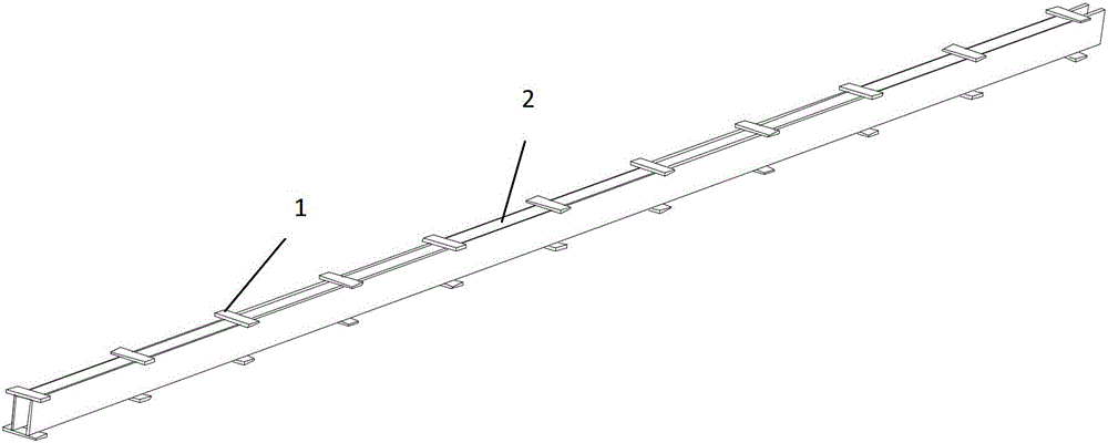 Embedded shear connector for steel web prestressed concrete composite slab