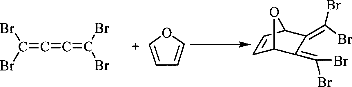 Method for preparing 1,1,4,4-tetrahalogenated-1,3-butadiene derivative by 1,4-dihalogenated-1,4-di(trisilicon methyl radical)-1,3-butadiene derivatives