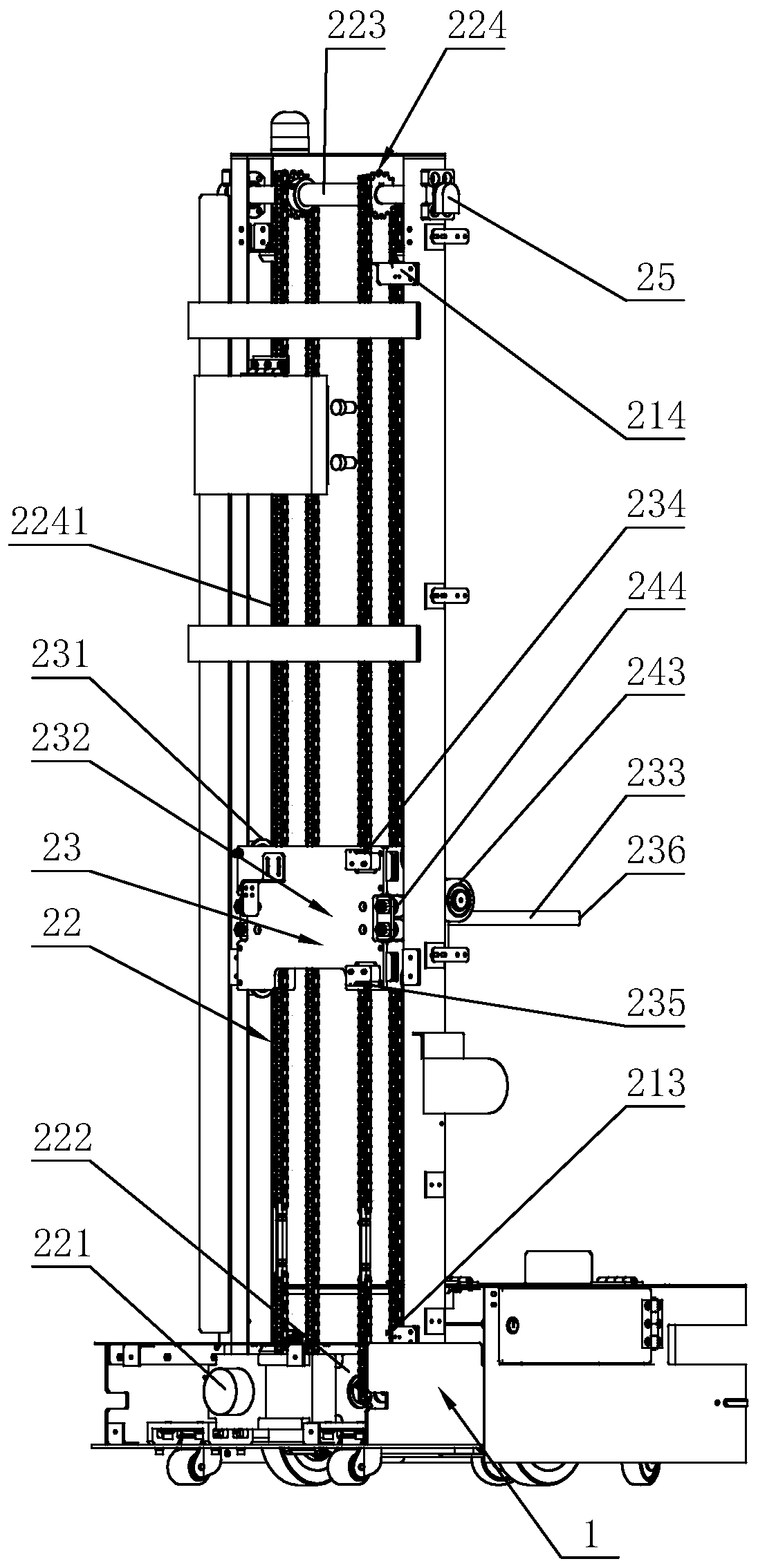 AGV dolly and automatic carrying method thereof