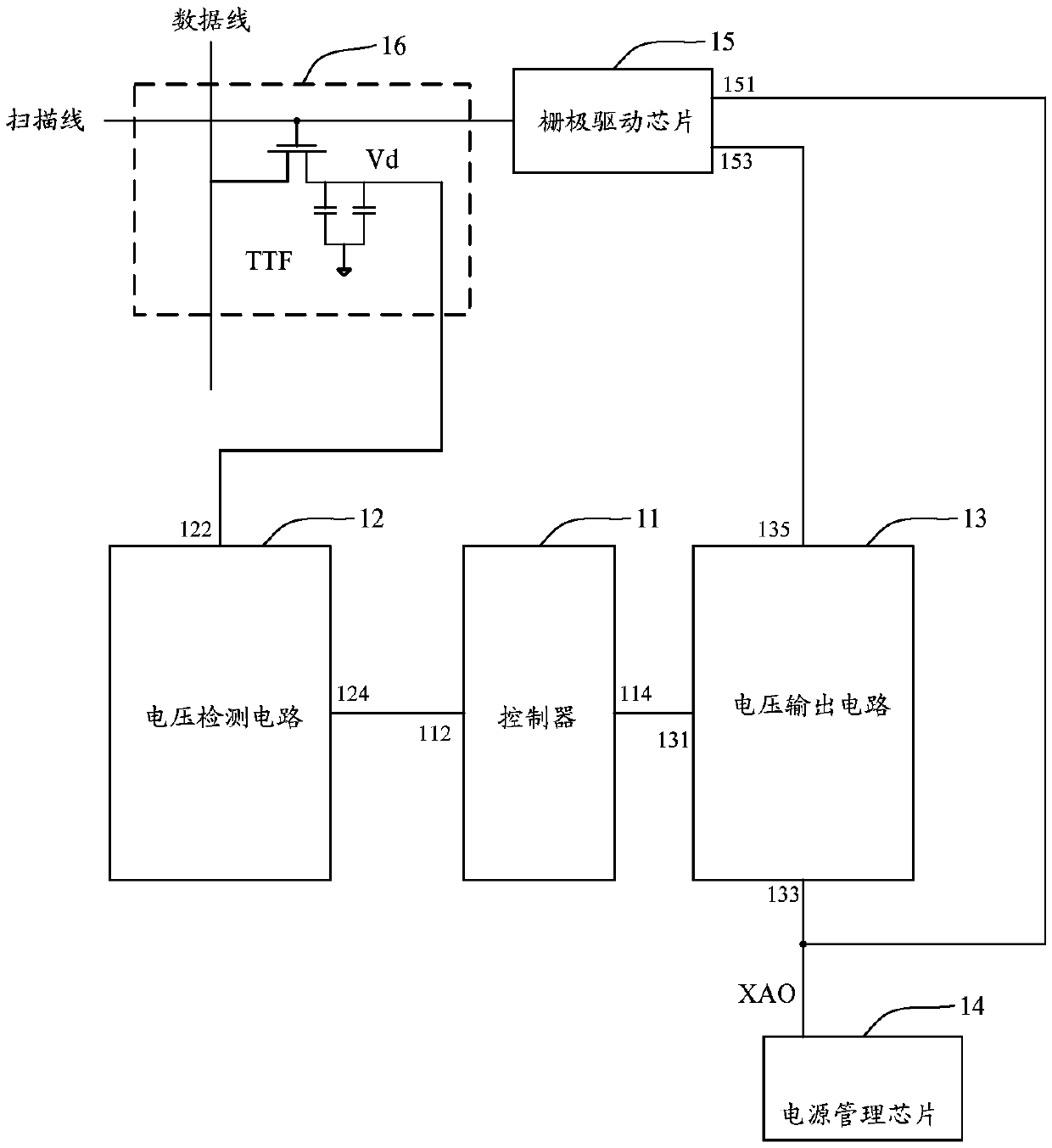 Circuit for eliminating shutdown afterimage of liquid crystal display device and liquid crystal display device using same