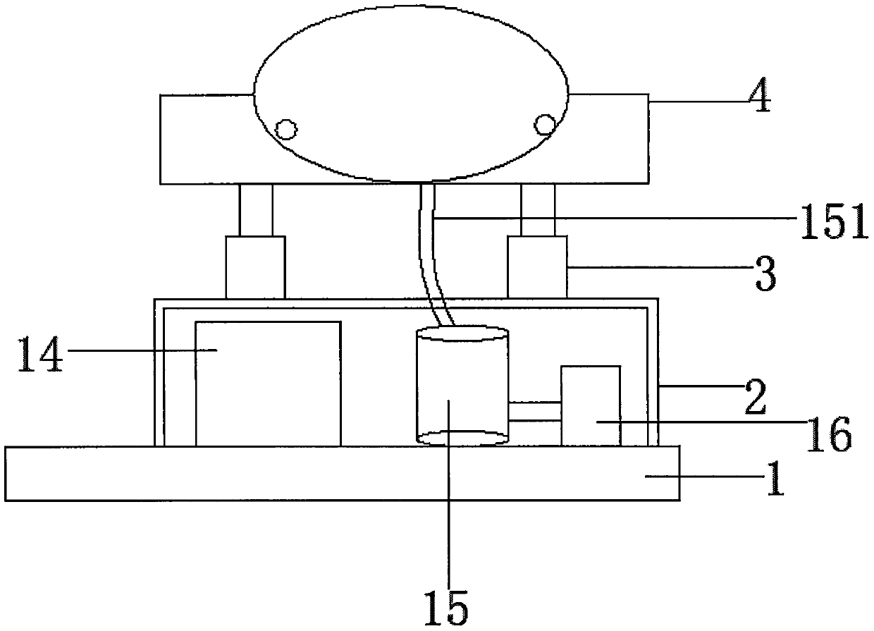 Headrest-type suspended anesthesia device used in anesthesiology department