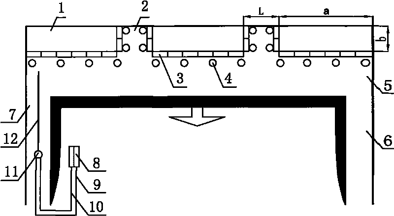 Goaf bag-type packing method