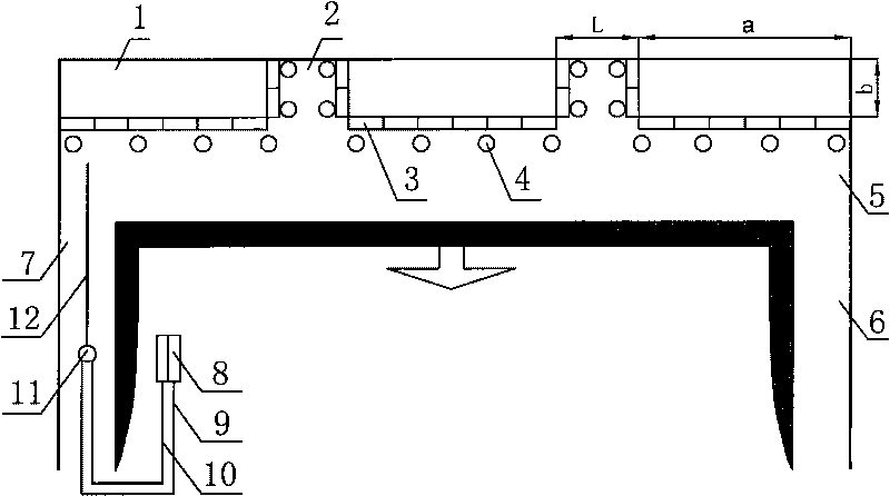 Goaf bag-type packing method