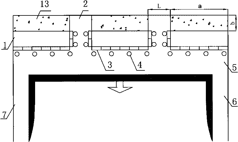 Goaf bag-type packing method