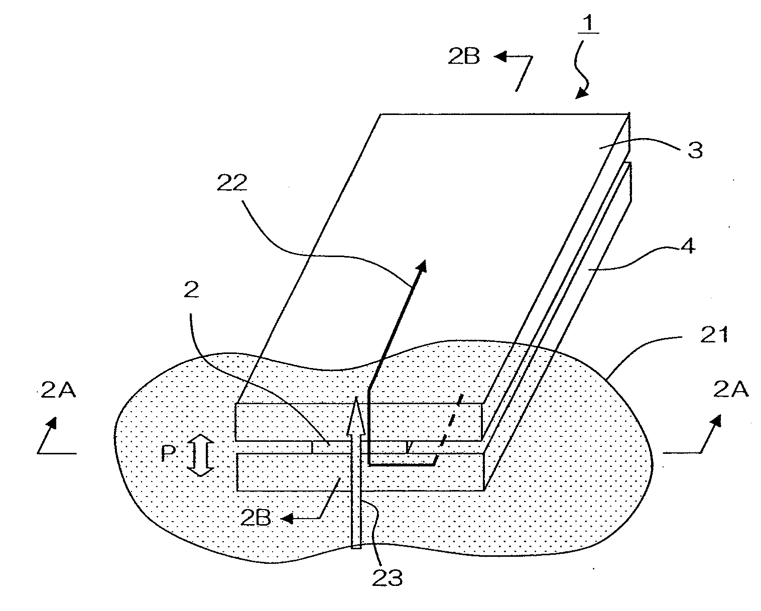 Cpp magneto-resistive element provided with a pair of magnetic layers and nicr buffer layer