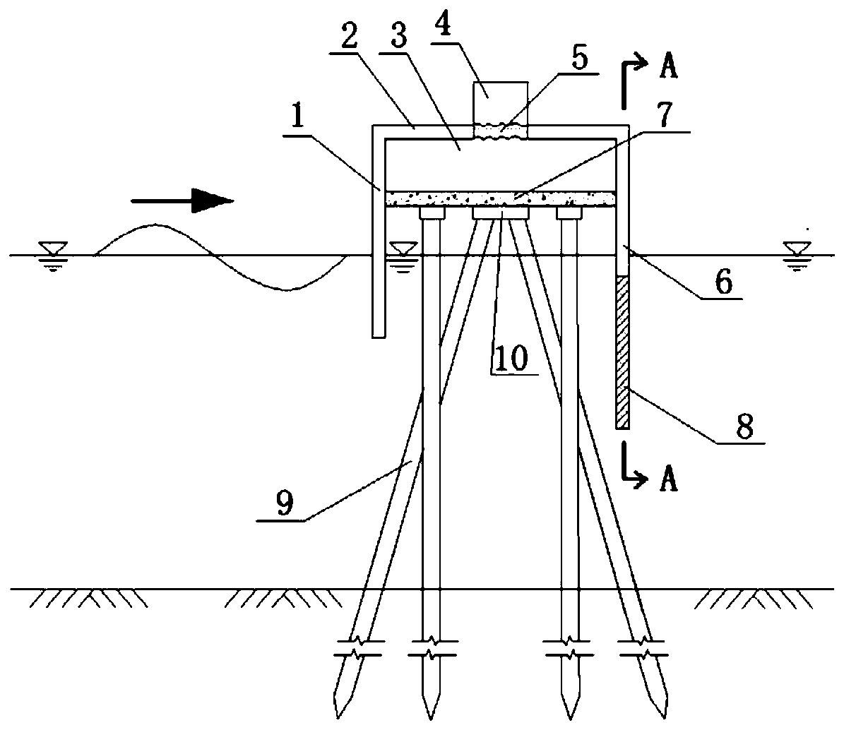 A pile foundation permeable breakwater taking into account the function of power generation