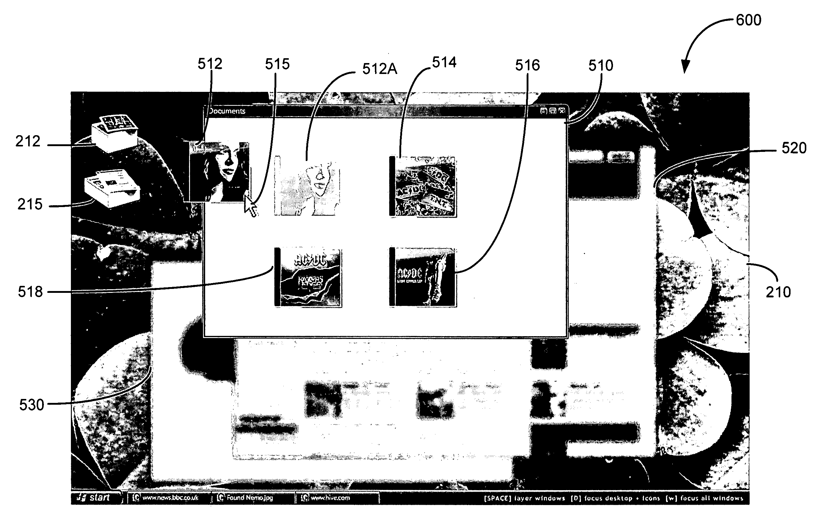 System and method for visually expressing user interface elements