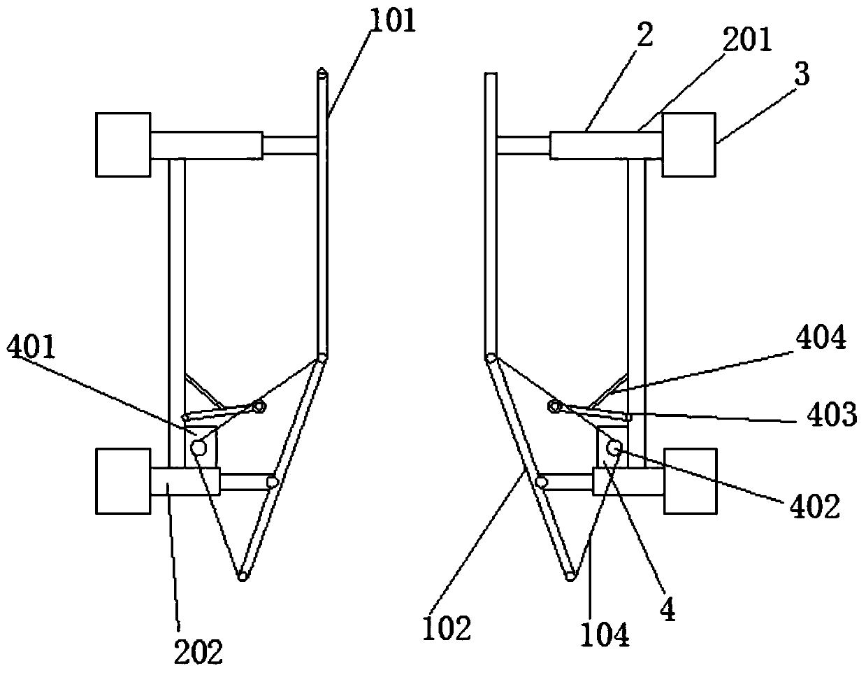 Brick body angle adjusting device for fly ash brick conveying device