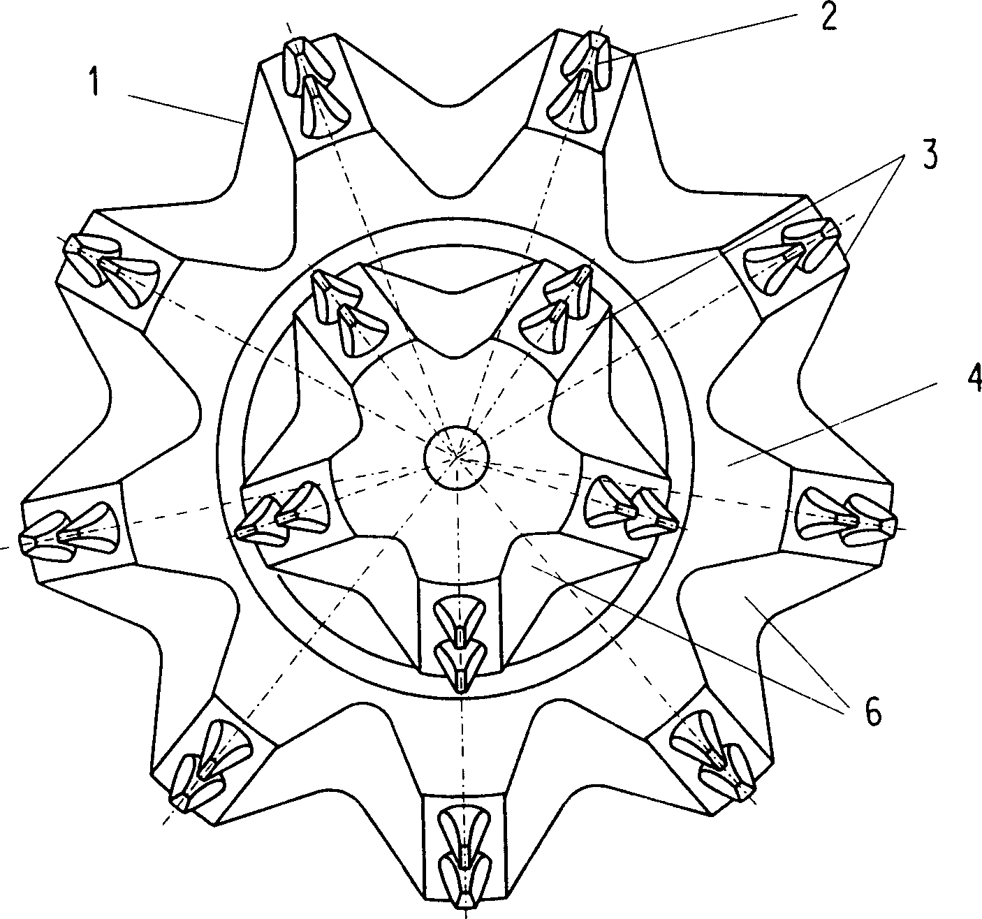 Roller bit with parallelly inlaid teeth